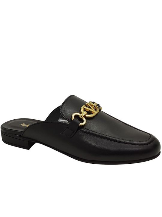 Ragazza Heel Leather Mules Black