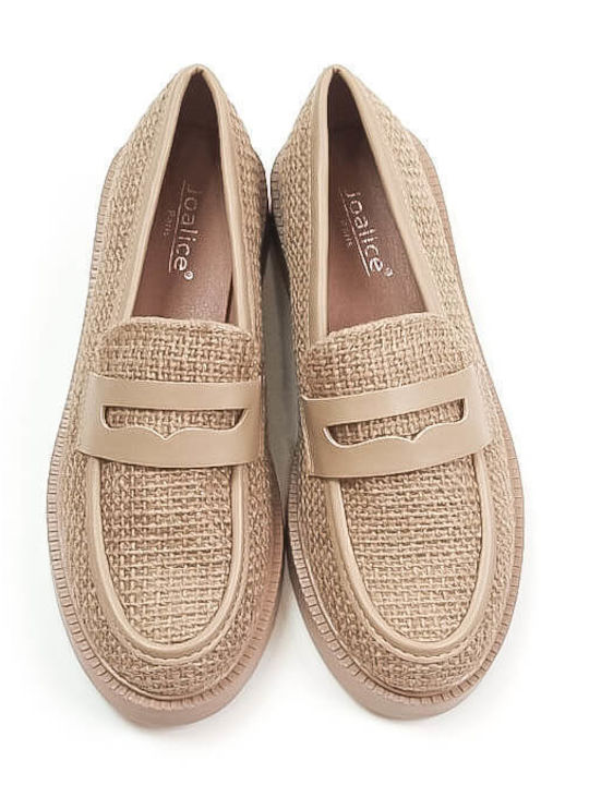Women's Loafers in Khaki Color