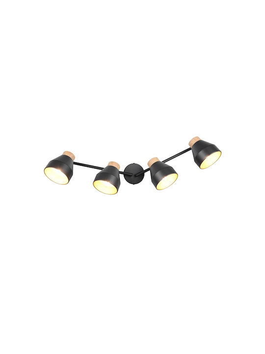 Trio Lighting Spot mit 4 Lichtern in Schwarz Farbe