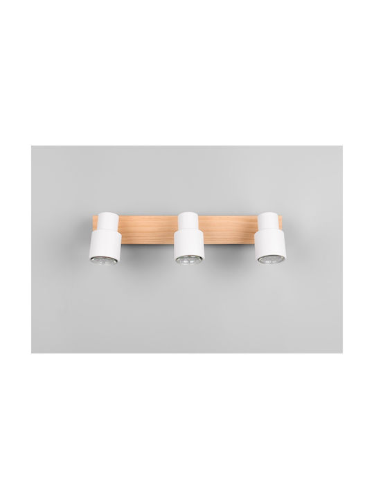 Trio Lighting Τριπλό Σποτ με Ντουί GU10 σε Λευκό Χρώμα