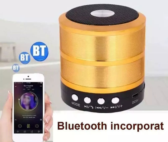 Metal body Ηχείο Bluetooth με Ραδιόφωνο Χρυσό