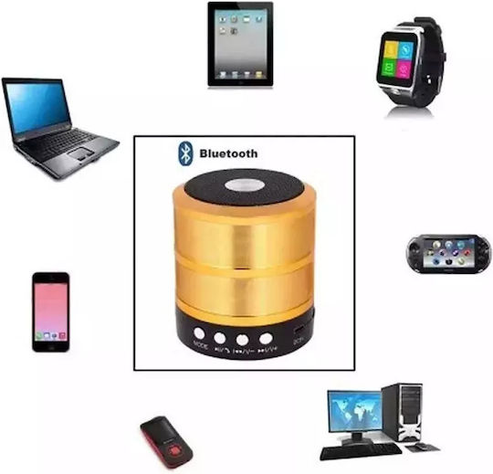 Metal body Ηχείο Bluetooth με Ραδιόφωνο Χρυσό