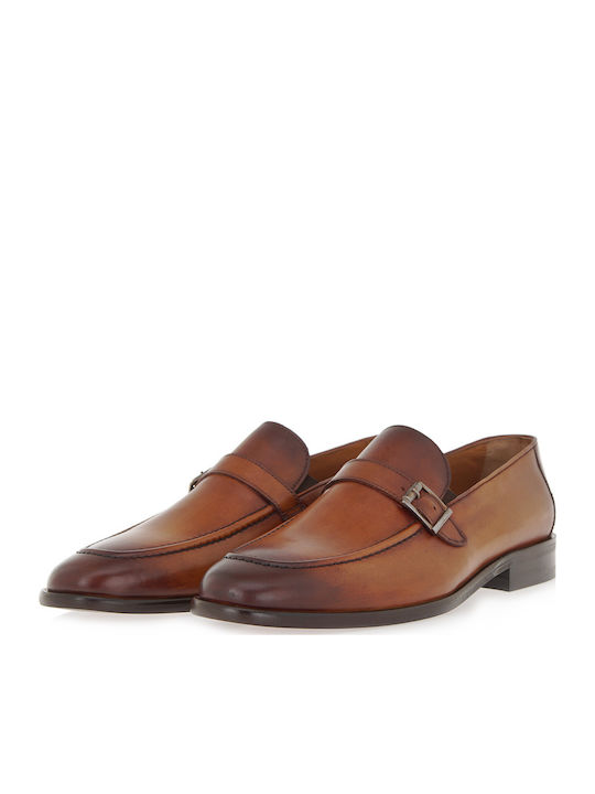 Leder Herren Mokassins in Tabac Braun Farbe