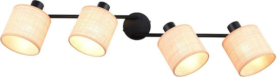 Trio Lighting Spot mit 4 Lichtern in Schwarz Farbe