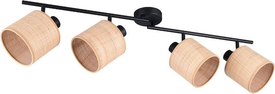 Trio Lighting Spot mit 4 Lichtern in Schwarz Farbe