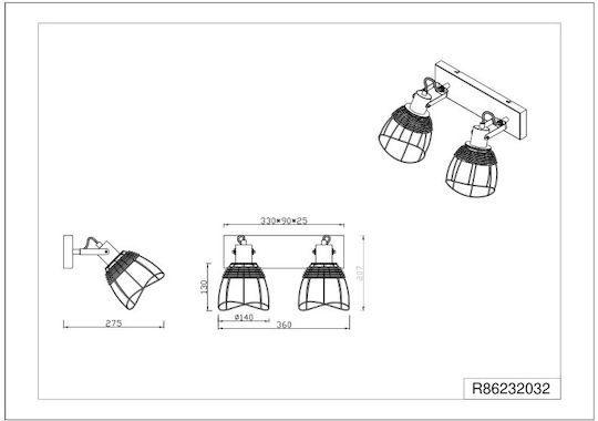 Trio Lighting Decken- und Wandleuchte