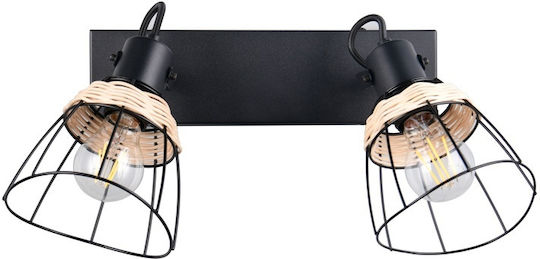 Trio Lighting Διπλό Σποτ σε Μαύρο Χρώμα
