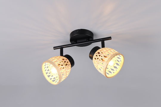 Trio Lighting Διπλό Σποτ σε Μαύρο Χρώμα