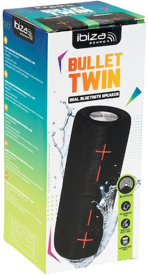 Ibiza Sound BULLET-TWIN Boxă Bluetooth 20W cu Durată de Baterie până la 6 ore Negru