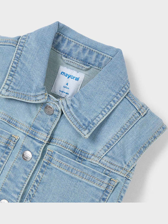Kinder Jeansjacke Ärmellos Blue