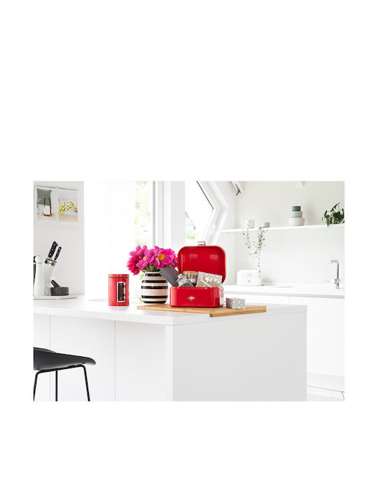 Wesco Bread Box Metallic Red 28x17x22cm