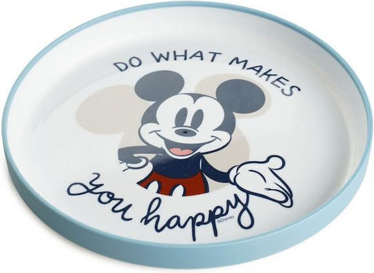 Thermobaby Παιδικό Πιάτο Φαγητού Mickey από Πλαστικό Λευκό