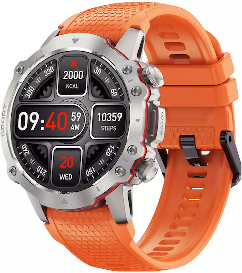 Kiano Watch Sport 49мм с Пулсомер (Сребрист)