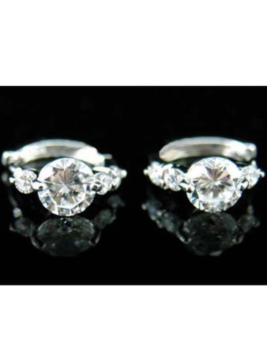 3 Karat Kristall Viola Ohrringe, Ohrringdurchmesser 1,5 cm