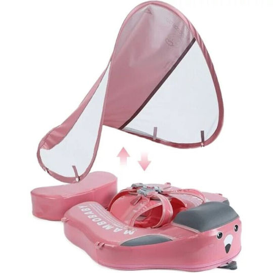 Mambobaby Σωσίβιο Swimtrainer με Σκίαστρο Ροζ