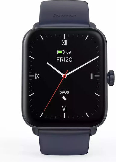 HAMA 6010 44mm Smartwatch με Παλμογράφο (Μπλε)