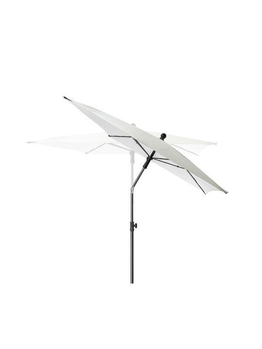 Umbrelă Pătrată Metalică Ecru 2.1x2.1xÎnălțime 2.48m