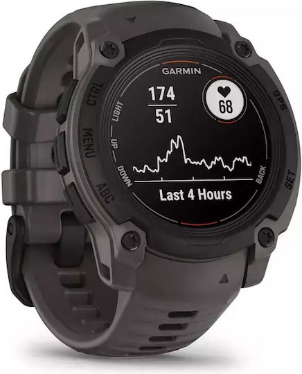 Garmin Instinct E 40mm Αδιάβροχο Smartwatch με Παλμογράφο (Black with Charcoal Band)