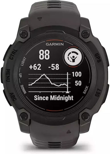 Garmin Instinct E 40mm Αδιάβροχο Smartwatch με Παλμογράφο (Black with Charcoal Band)