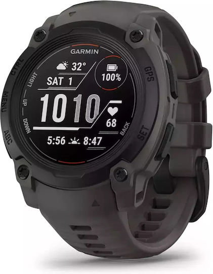 Garmin Instinct E 40mm Αδιάβροχο Smartwatch με Παλμογράφο (Black with Charcoal Band)