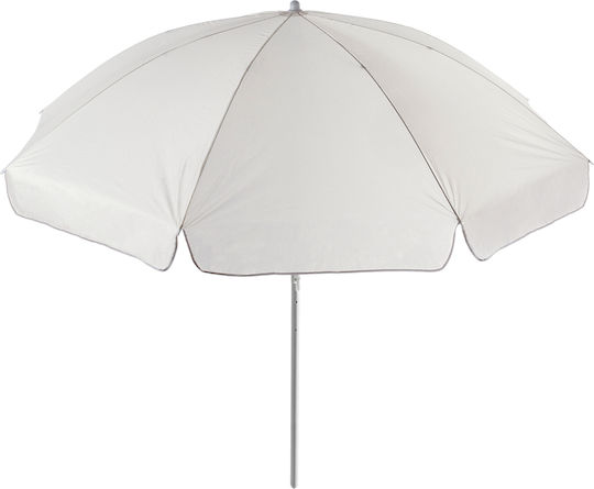 Umbrelă Rotundă Metalică Albă Φ2.2m