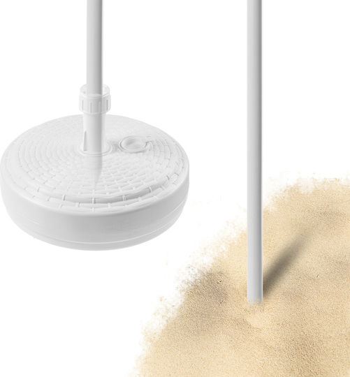Umbrelă Rotundă Metalică Albă Φ2.2m