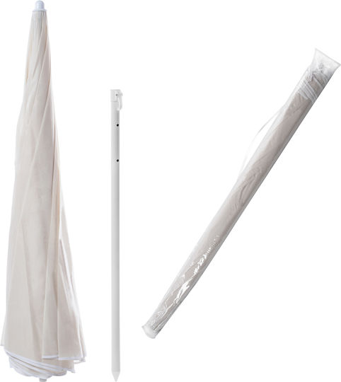 Umbrelă Rotundă Metalică Albă Φ2.2m
