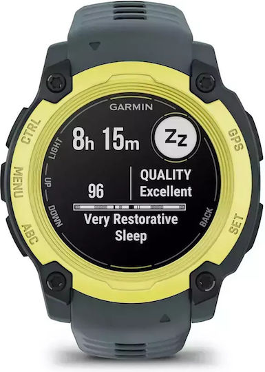 Garmin Instinct E 40mm Αδιάβροχο Smartwatch με Παλμογράφο (Electric Lime with Twilight Band)
