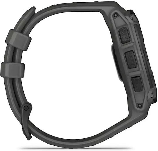 Garmin Instinct E 45mm Αδιάβροχο Smartwatch με Παλμογράφο (Black with Charcoal Band)
