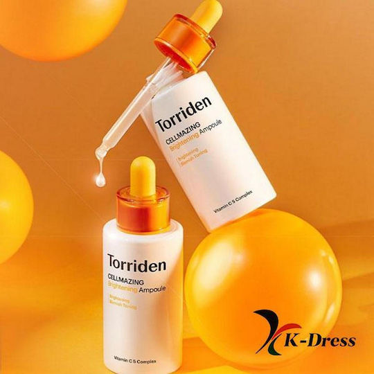 Torriden Cellmazing Soothing Ampoule Serum For Face With Vitamin C & Panthenol For Brightening & Dark Spots 30ml