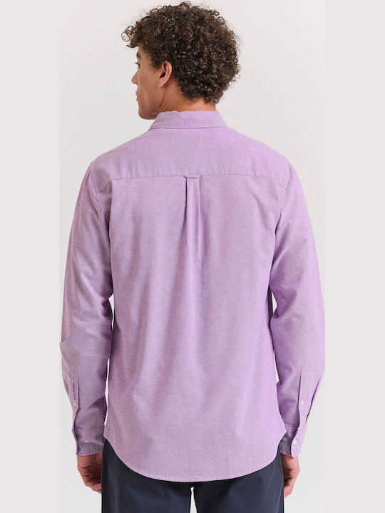 Long-sleeved Cotton Shirt Lilacc