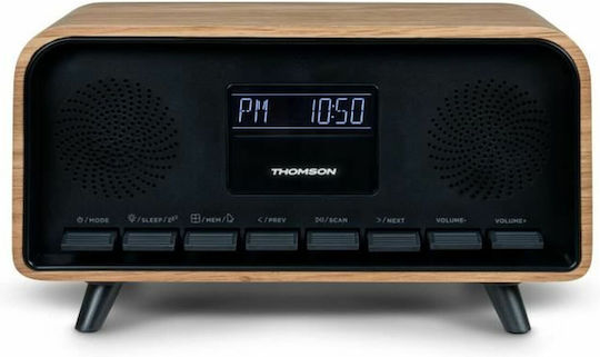 Thomson Vintage Cosy Retro Cu alimentare la rețea cu Bluetooth și USB Maro