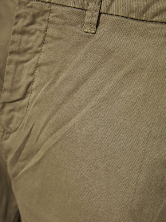 Trousers Chino Elastic in Regular Fit Khaki