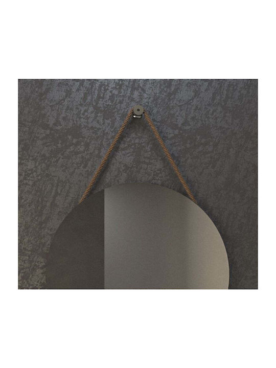 Round Bathroom Mirror 60x60cm Black