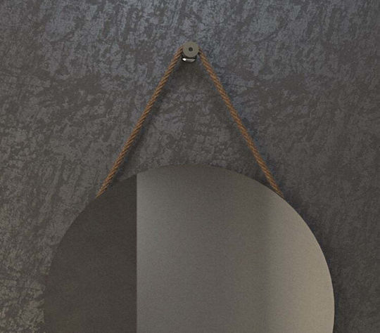 Oglindă de Baie Rotundă 60x60cm Negru