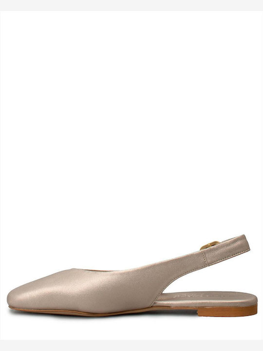 Γυναικείες Μπαλαρίνες Slingback σε Χρυσό Χρώμα