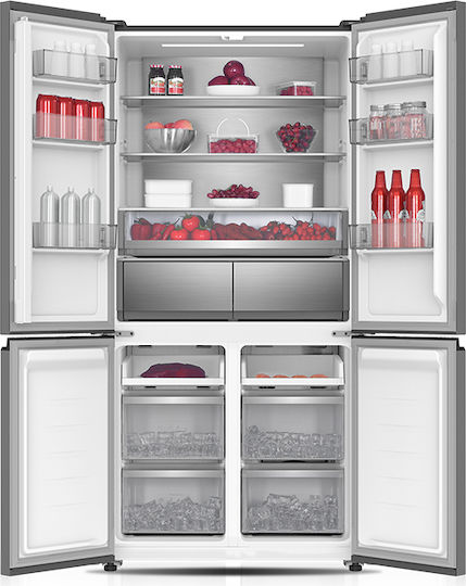 Davoline Side-by-Side Kühlschrank 503Es NoFrost H190.2xB91xT59.7cm. Gray D4SS 503 SL