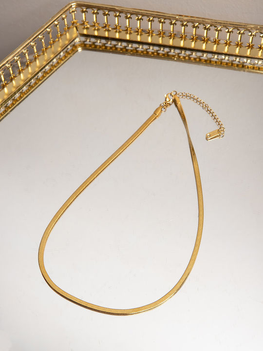Snake Chain Necklace Gold