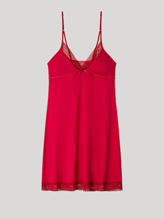 Gisela Winter Damen Nachthemd Red