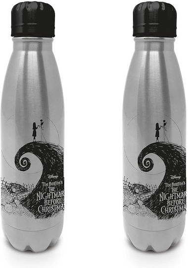 Pyramid International Kids Water Bottle Stainless Steel with Screw Cap Non Spill Silver 540ml