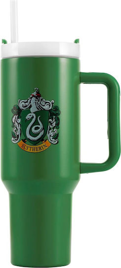 Pyramid International Harry Potter - Slytherin Kids Water Bottle Harry Potter Stainless Steel with Straw Green 1200ml