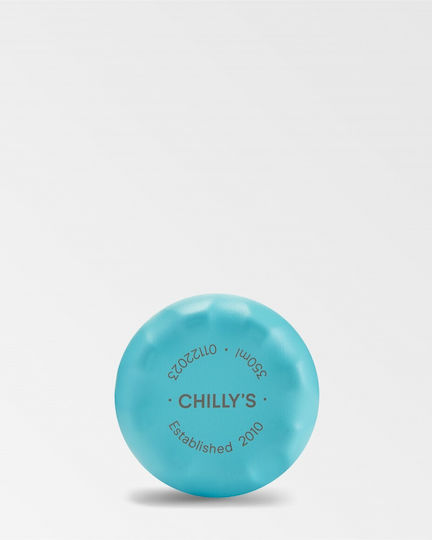 Chilly's Παιδικό Παγούρι Θερμός Ανοξείδωτο με Καλαμάκι Original Kids Aqua 350ml