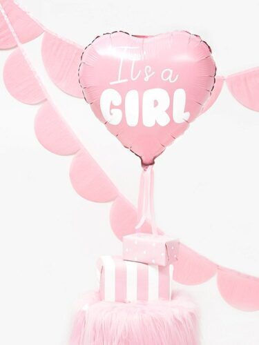 Balon Folie Inima Roz 45buc