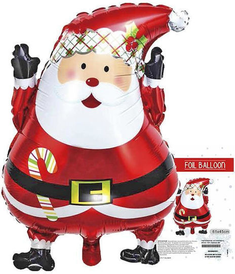 Set of 10 Balloons Foil Red Jumbo Santa Claus 78cm