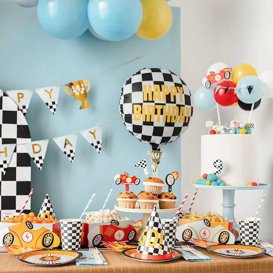 18'' Μπαλόνι Καρό Happy Birthday