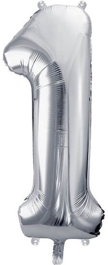 Balloon Foil Jumbo Number 1 Gray “1" 86cm