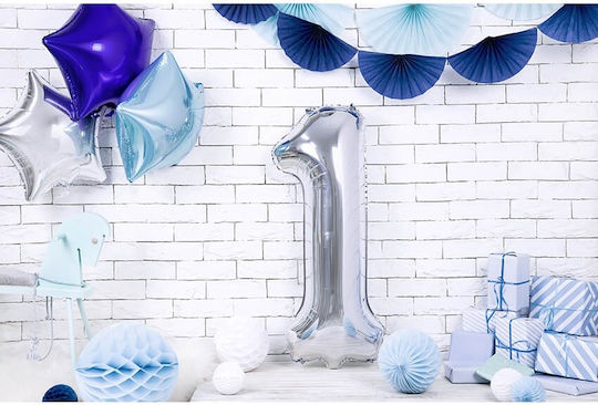 Balloon Foil Jumbo Number 1 Gray “1" 86cm