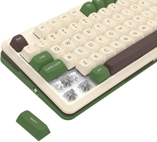 Redragon Cyrus K681CGC PRO Drahtlos Gaming Mechanische Tastatur 75% mit Benutzerdefiniert Silber Schaltern und RGB-Beleuchtung (Englisch US) Weiß