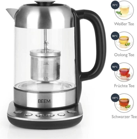 Beem Teatime II Βραστήρας 1.7lt 2200W Ασημί