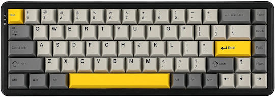 Ajazz AK680 Max Gaming Μηχανικό Πληκτρολόγιο 65% με Magnetic διακόπτες και RGB φωτισμό (Αγγλικό US) Γκρι